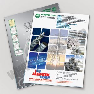 Alumtek Brochure نمونه‌کار طراحی کاتالوگ و بروشور