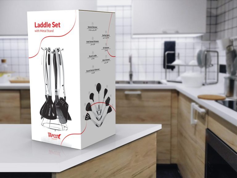 چاپ و طراحی جعبه کفگیر ملاقه تاپکو: ارتقا تجربه آشپزی