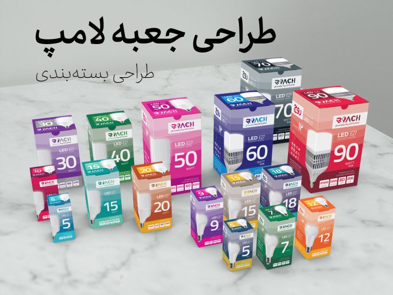 هنرنمایی در طراحی جعبه لامپ: تجلی نور در بسته‌بندی شرکت تفتان الکتریک - جعبه سازی نگاره نفیس