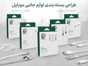 چاپ و طراحی جعبه های صنعتی 4 طراحی بسته بندی کابل شارژر گرین لاین پلاس - جعبه سازی نگاره نفیس